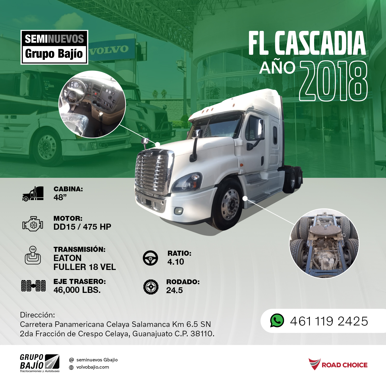 FREITLINER CASCADIA 2018